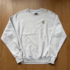Nvidia Sweatshirt Mens Medium Gray Crewneck Champion Reverse Weave Tech Computer